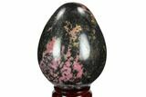Polished Rhodonite Egg - Madagascar #117379-1